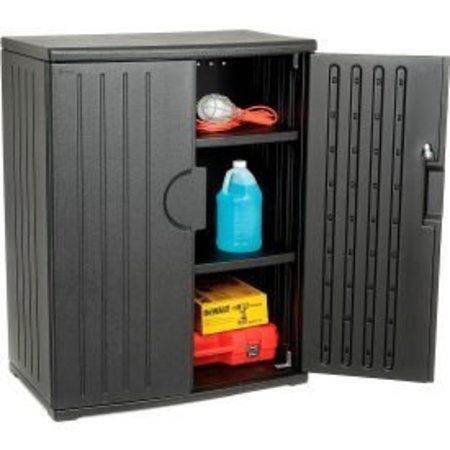 ICEBERG Plastic Storage Cabinet 36x22x46 - Black 92561